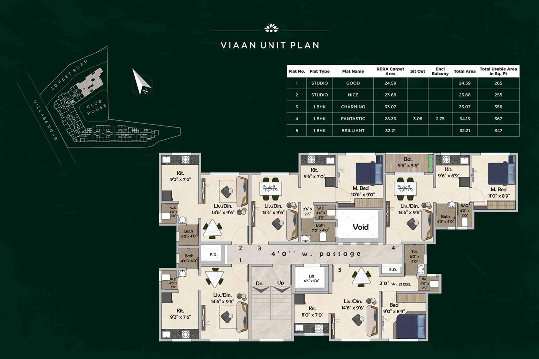 viaan flat unit plan vijay jeswani